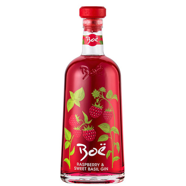 Botella de ginebra Boe Raspberry & Sweet Basil Gin