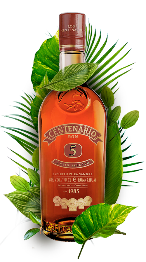 Botella de ron Centenario 5 añejo selecto